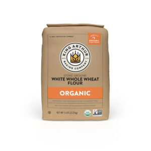 King Arthur Flour Organic Stone-Ground White Whole Wheat Flour 5 lbs Pack of 2