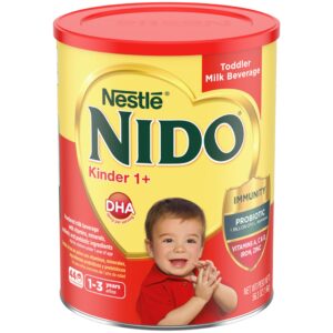 Nestle NIDO Kinder 1+ Toddler Powdered Milk Beverage - 56.4 Oz (3.52 LB) Canister - Shelf Stable Toddler Drink 3.52 lb.