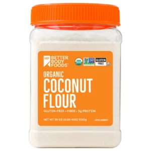 BetterBody Foods Organic Coconut Flour, White Flour Alternative, Grain-Free Flour, Gluten-Free, 2.25 lbs