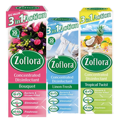 ZOFLORA Concentrated disinfectant in various fragrances and sizes